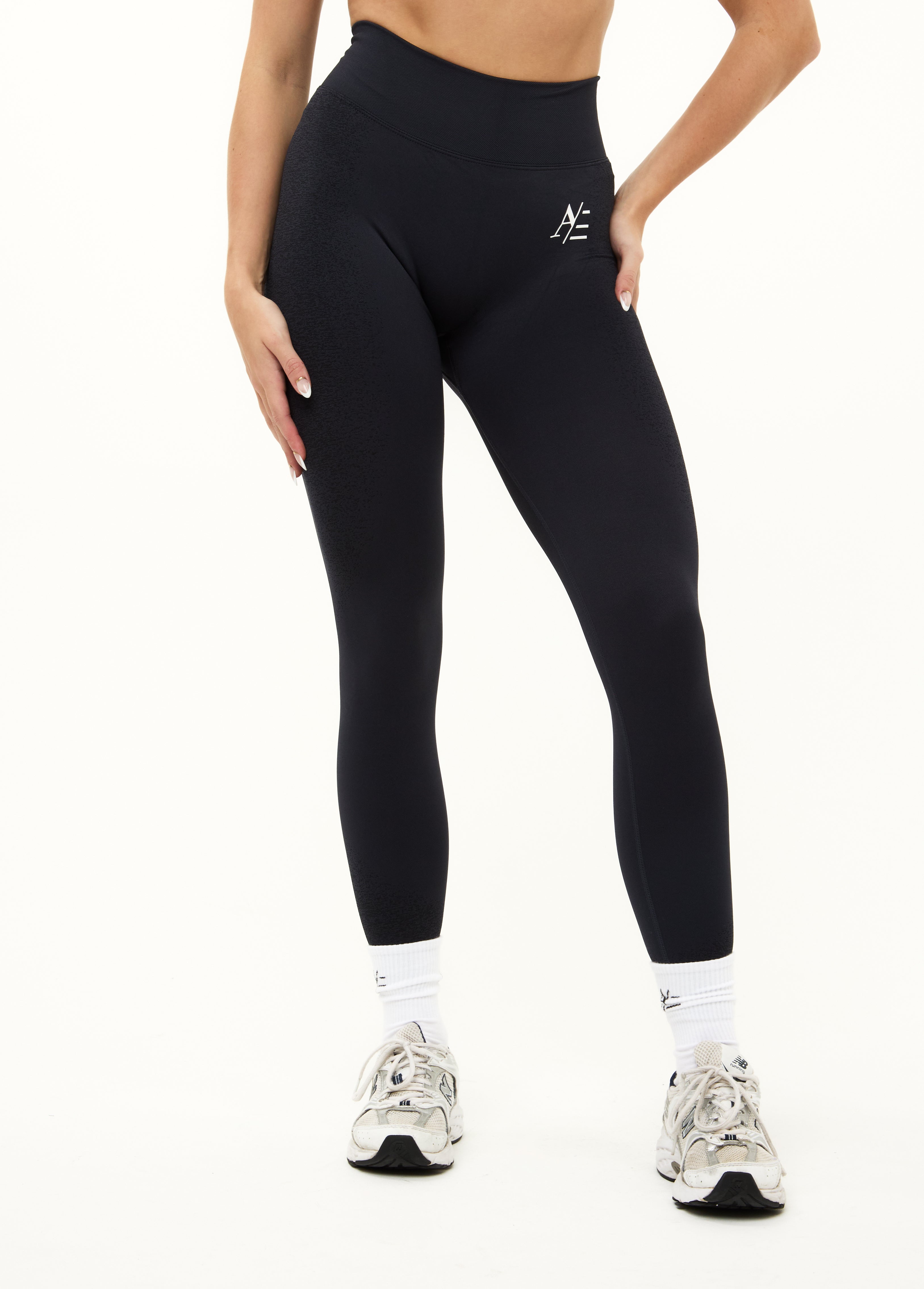Highwaist Sportleggings Tintenschwarz