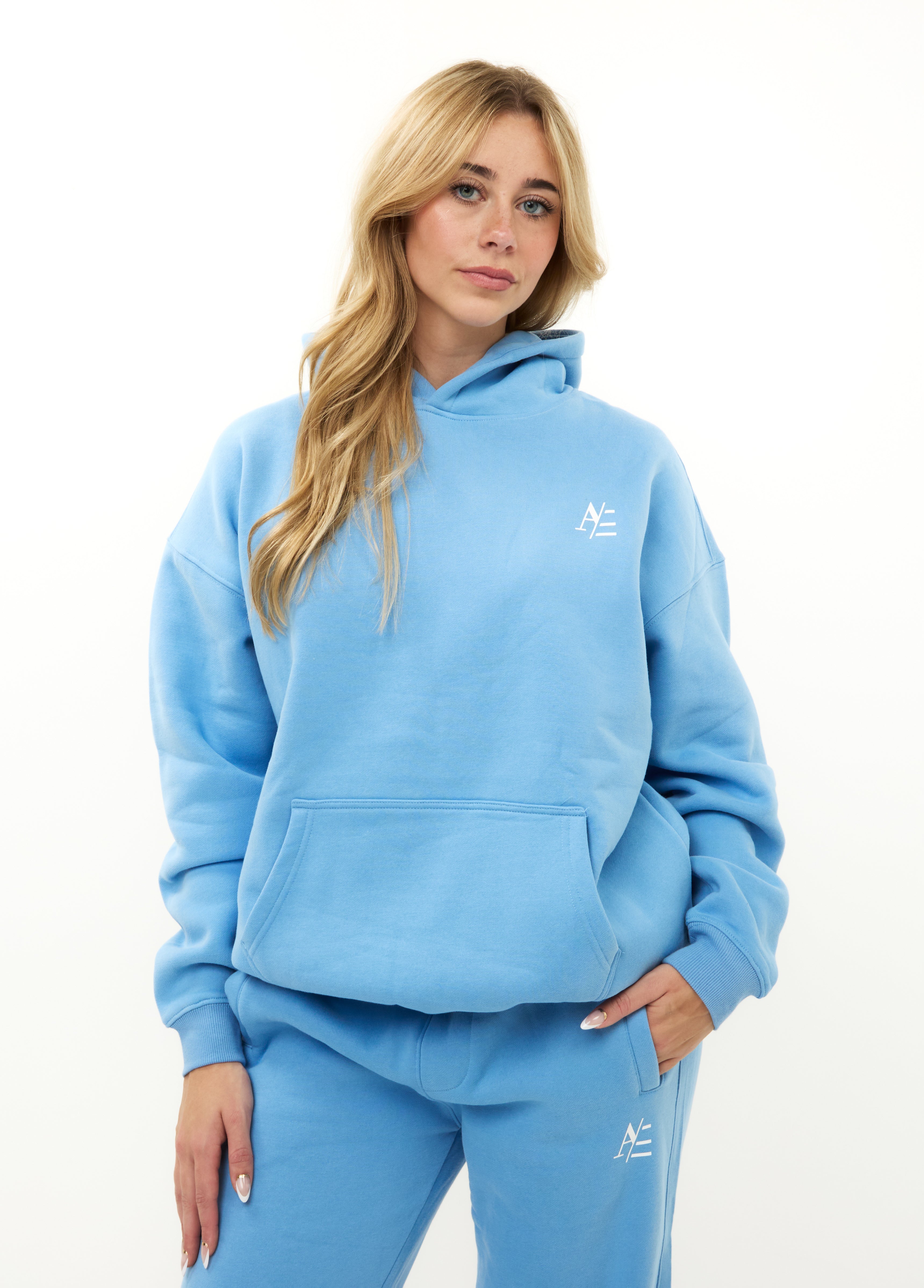Kapuzenpullover Hellblau