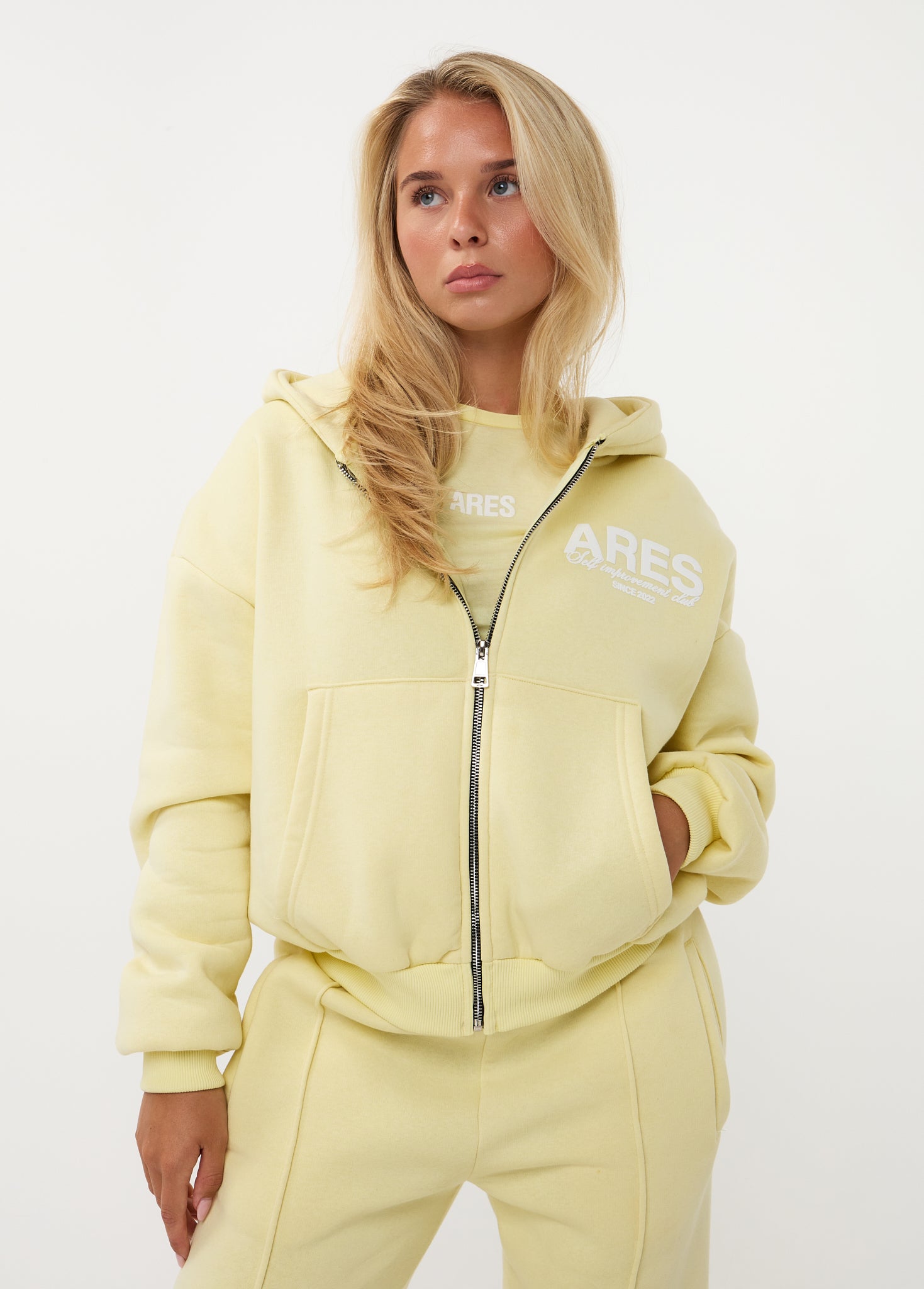 Ares Community Zip-up Hoodie Butter Yellow (DROPS 24 AUG 20:00)