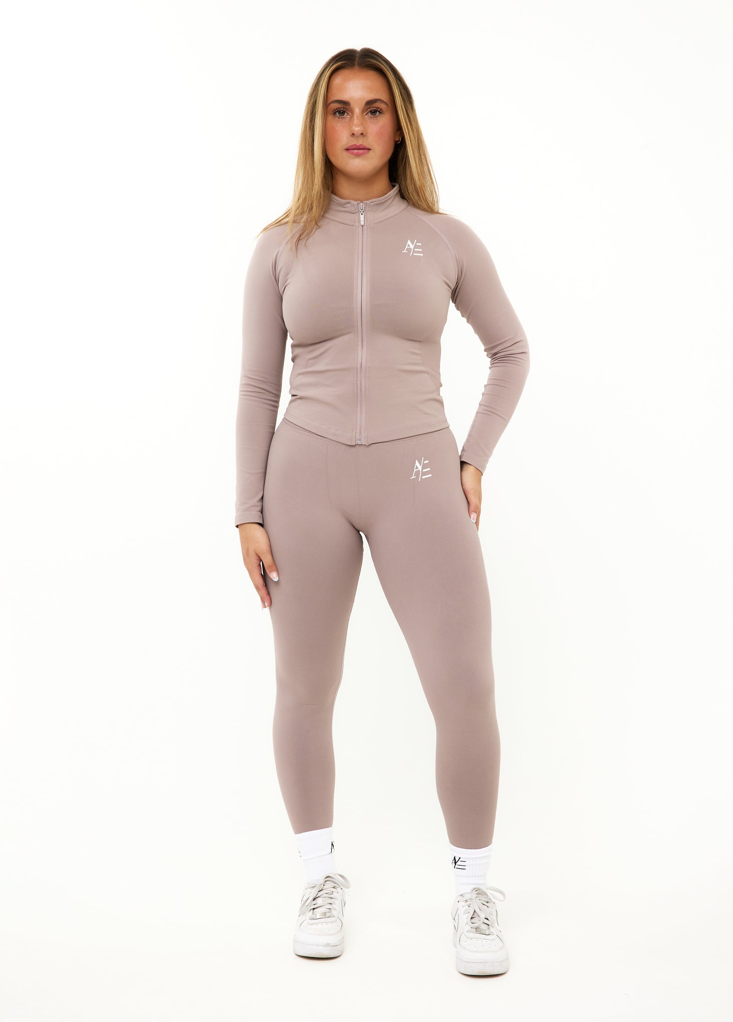 Sportleggings Staubiges Taupe