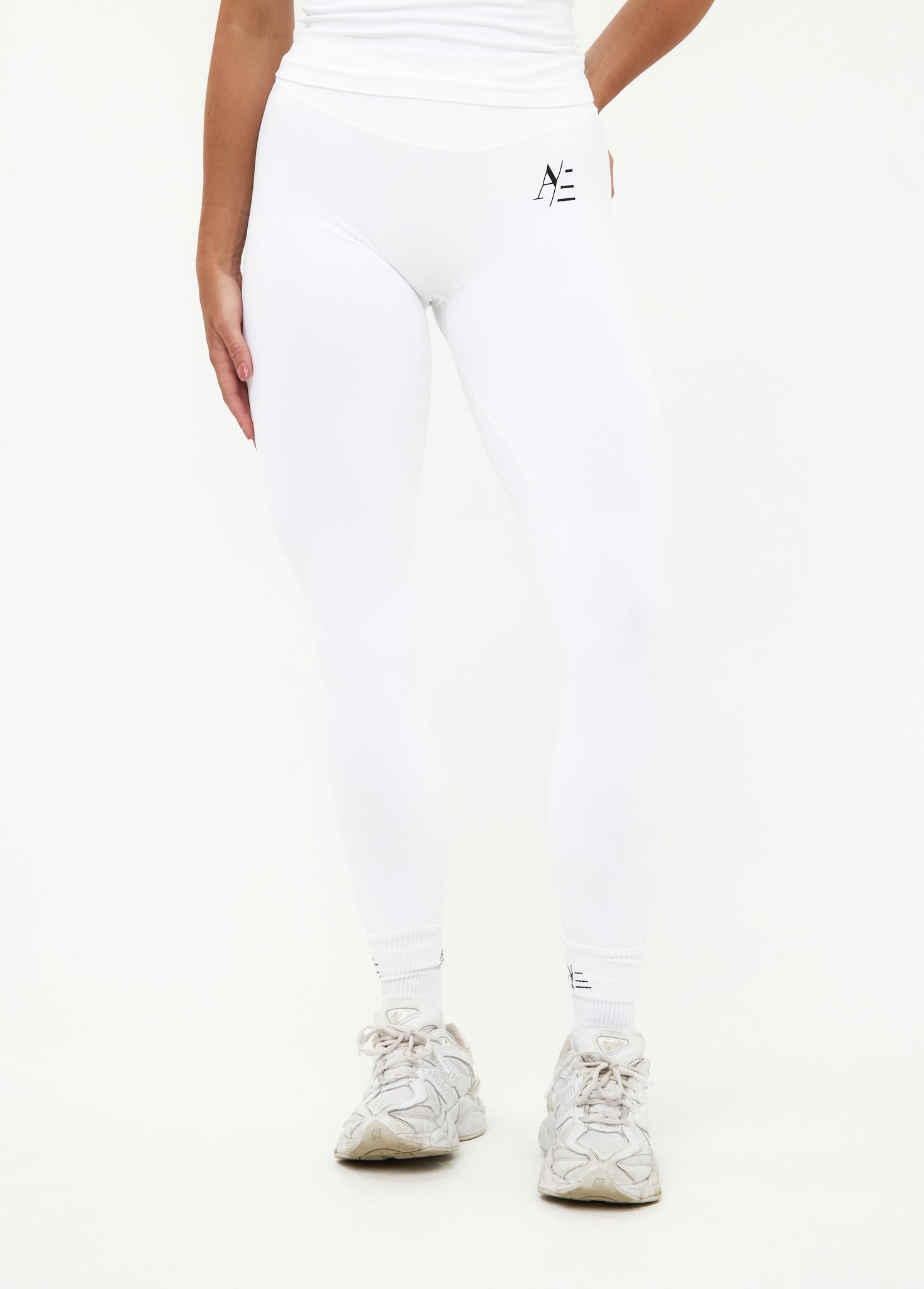 Sportleggings Perlweiß