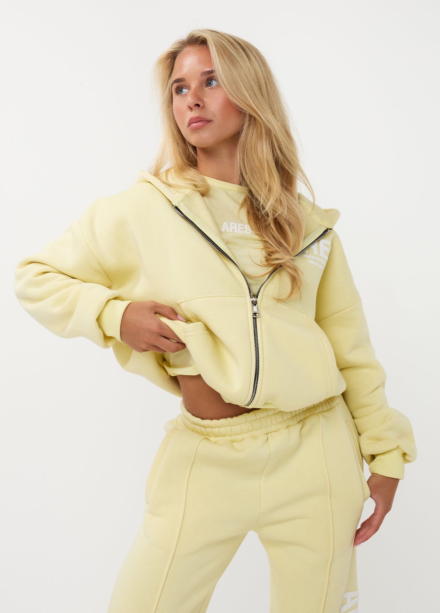 Ares Community Zip-up Hoodie Butter Yellow (DROPS 24 AUG 20:00)