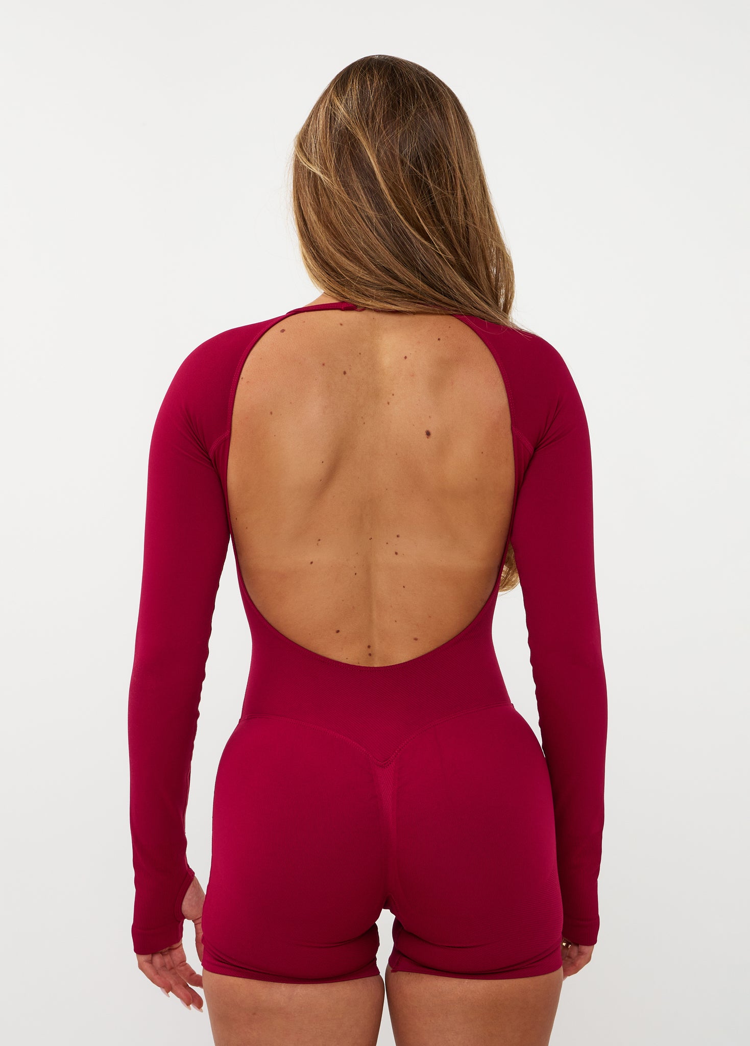Long Sleeve One Piece Rasberry Red (DROPS 24 AUG 20:00)
