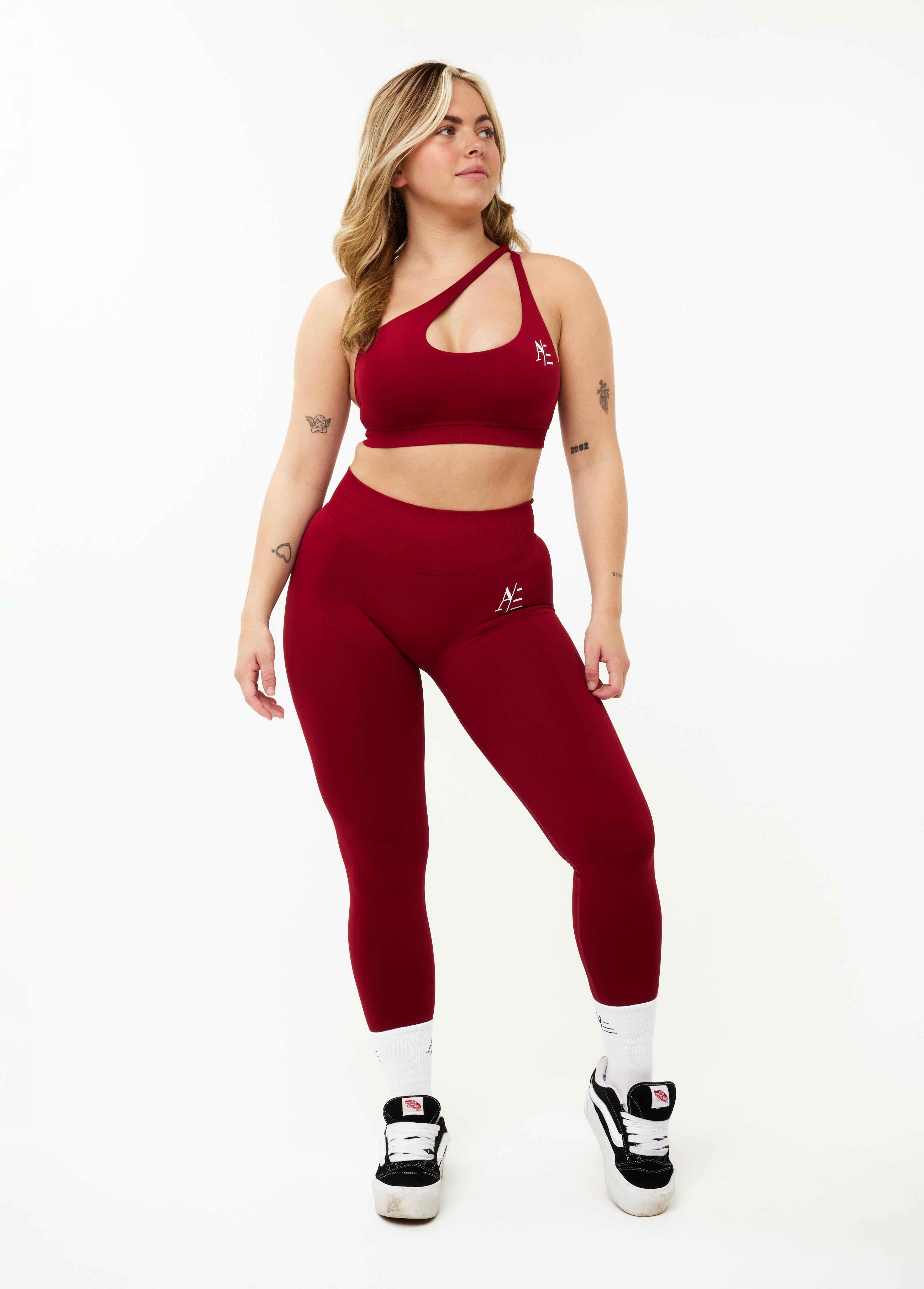 Sportleggings Rubinrot
