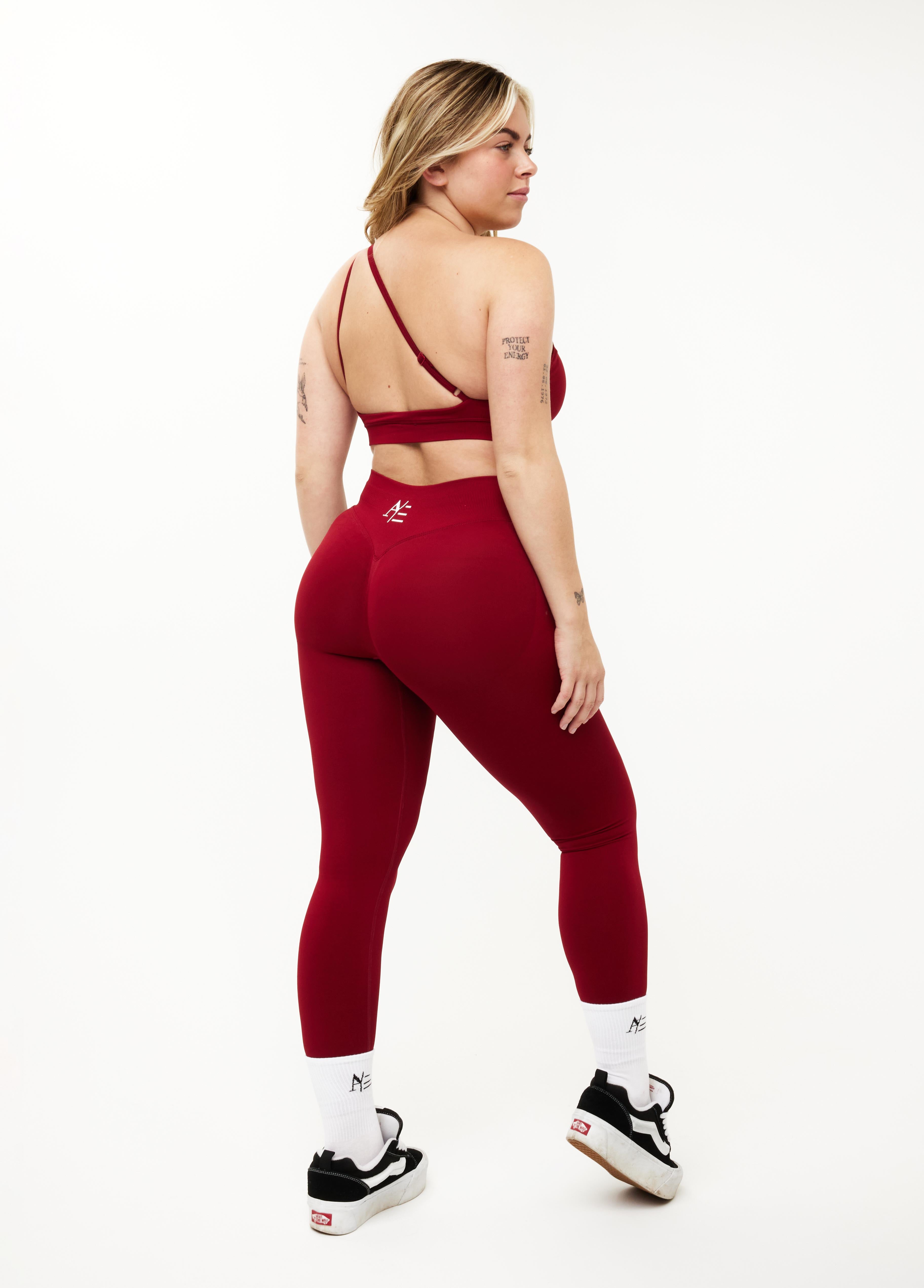 Sportleggings Rubinrot