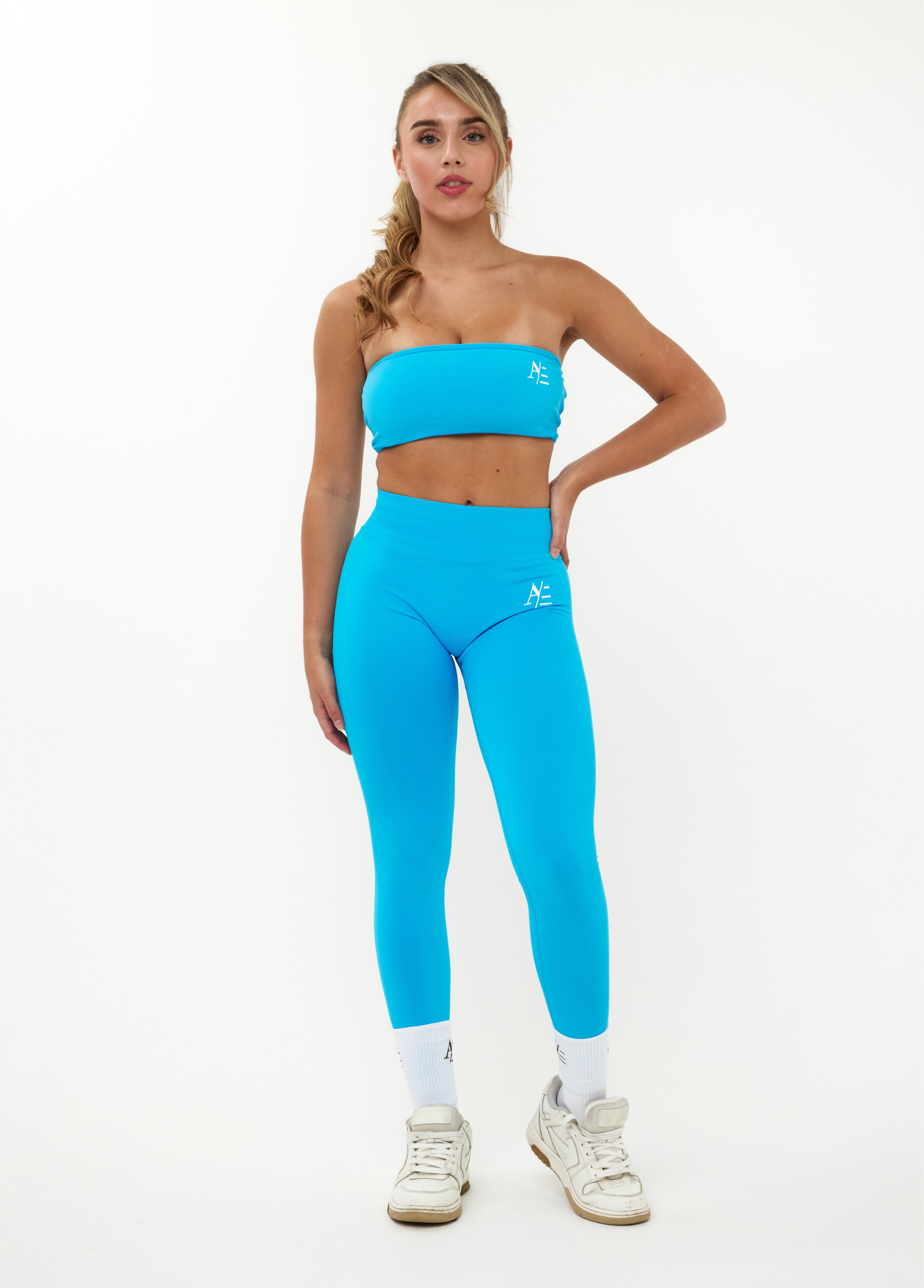 Sportleggings Tropisches Blau