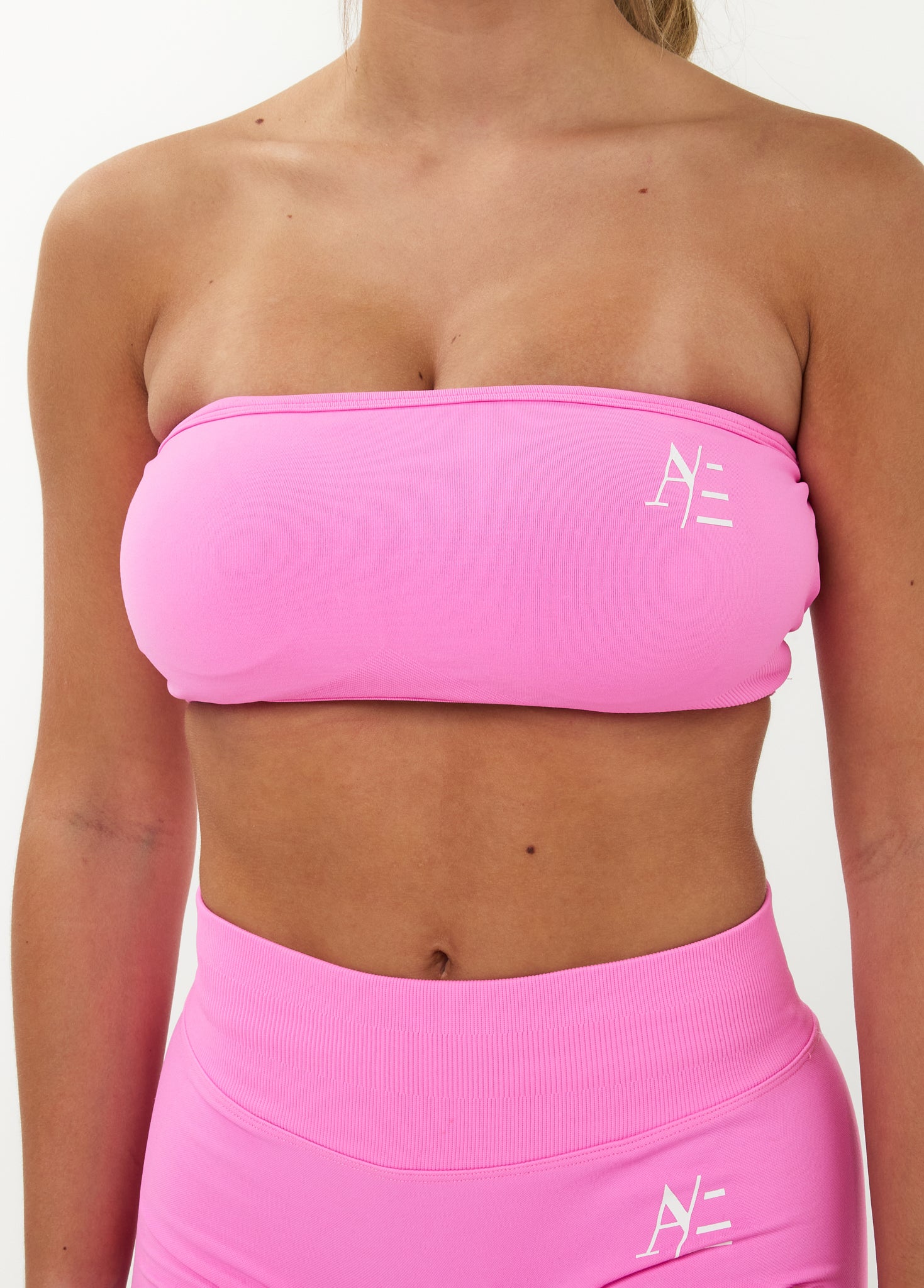 Bandeau Sport-BH in Leuchtendes Pink