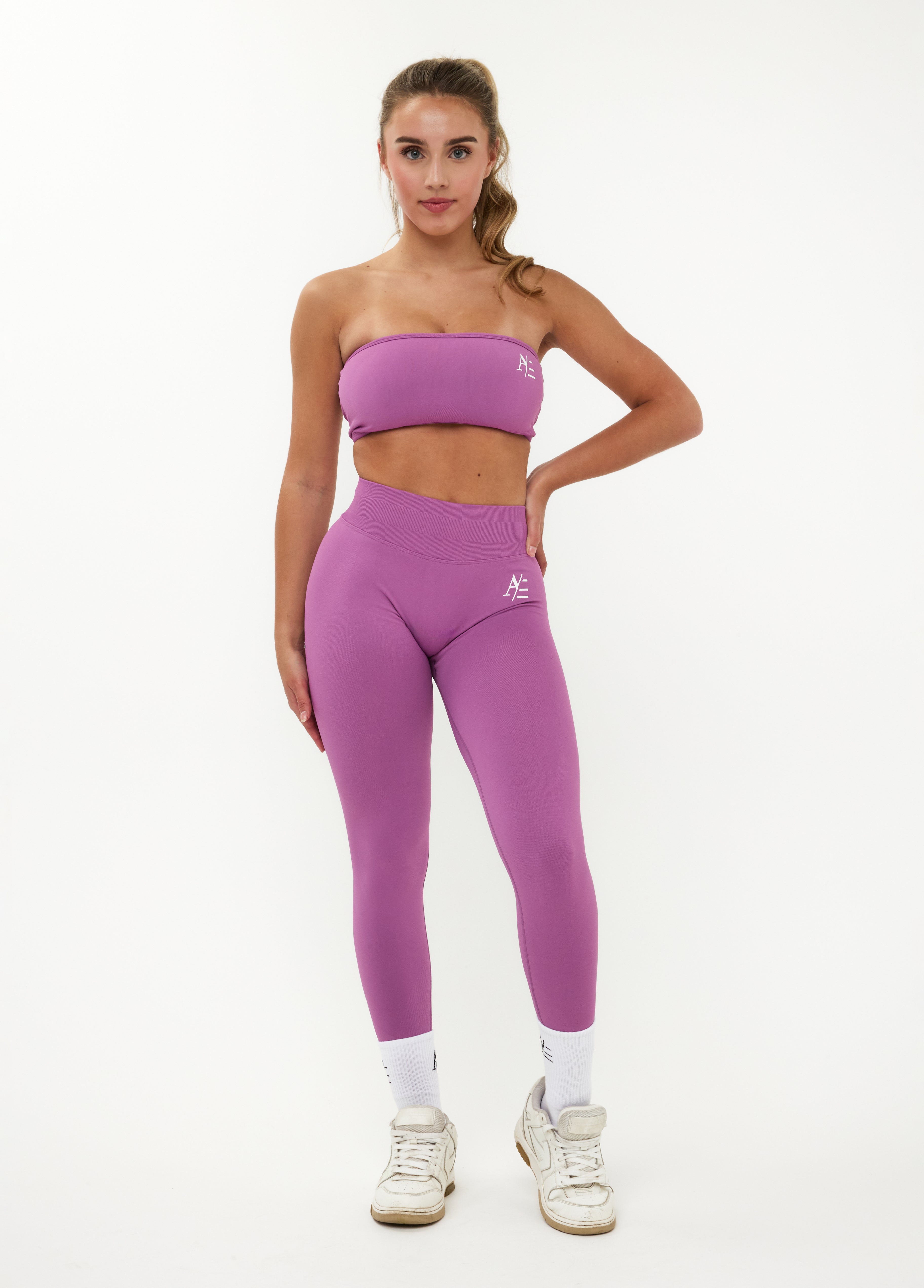 Sportleggings Orchideen Lila